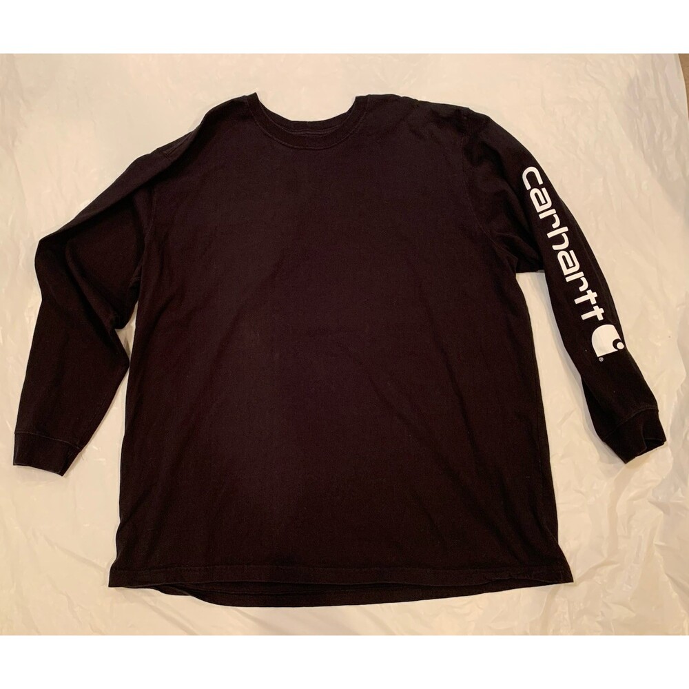 Carhartt Original Fit Long Sleeve Men's Black Teeshirt Size 3XL K231